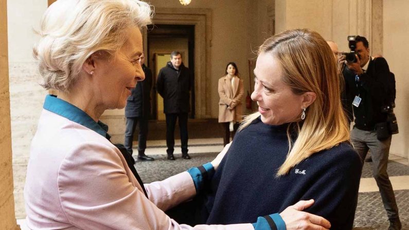 Pnrr e migranti, unità di intenti fra von der Leyen e Meloni