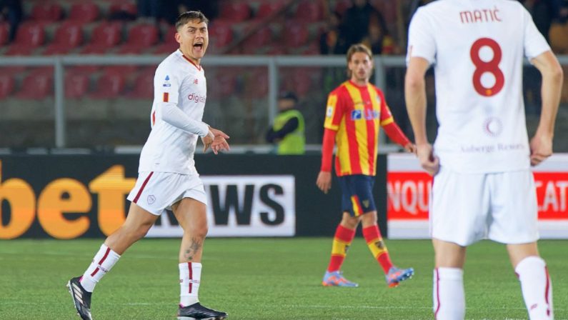Serie A, Dybala rimedia all’autogol di Ibanez, Lecce-Roma 1-1
