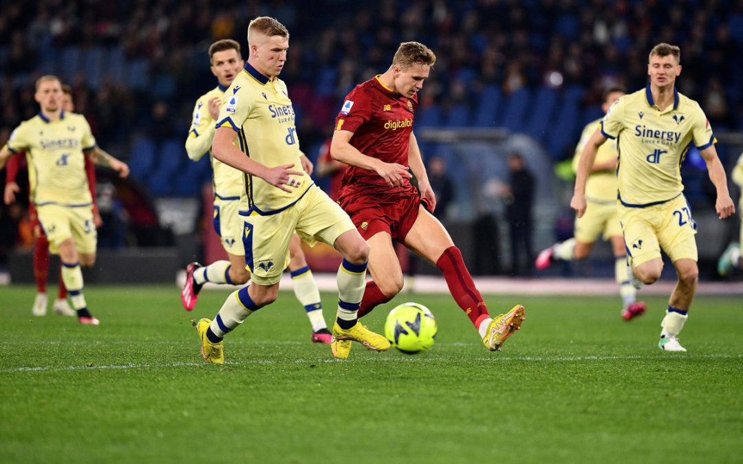 La Roma piega il Verona 1-0, gara decisa da Solbakken