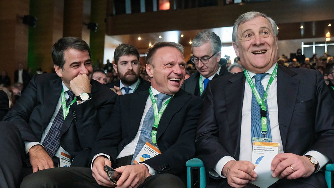 I ministri Raffaele Fitto, Francesco Lollobrigida, Antonio Tajani