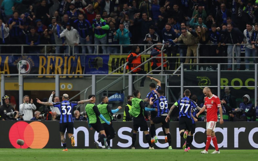 Inter-Benfica 3-3, nerazzurri in semifinale con il Milan