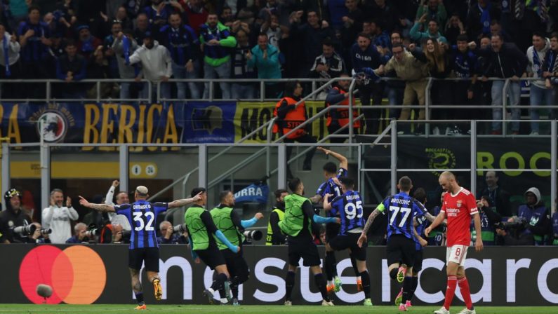 Inter-Benfica 3-3, nerazzurri in semifinale con il Milan