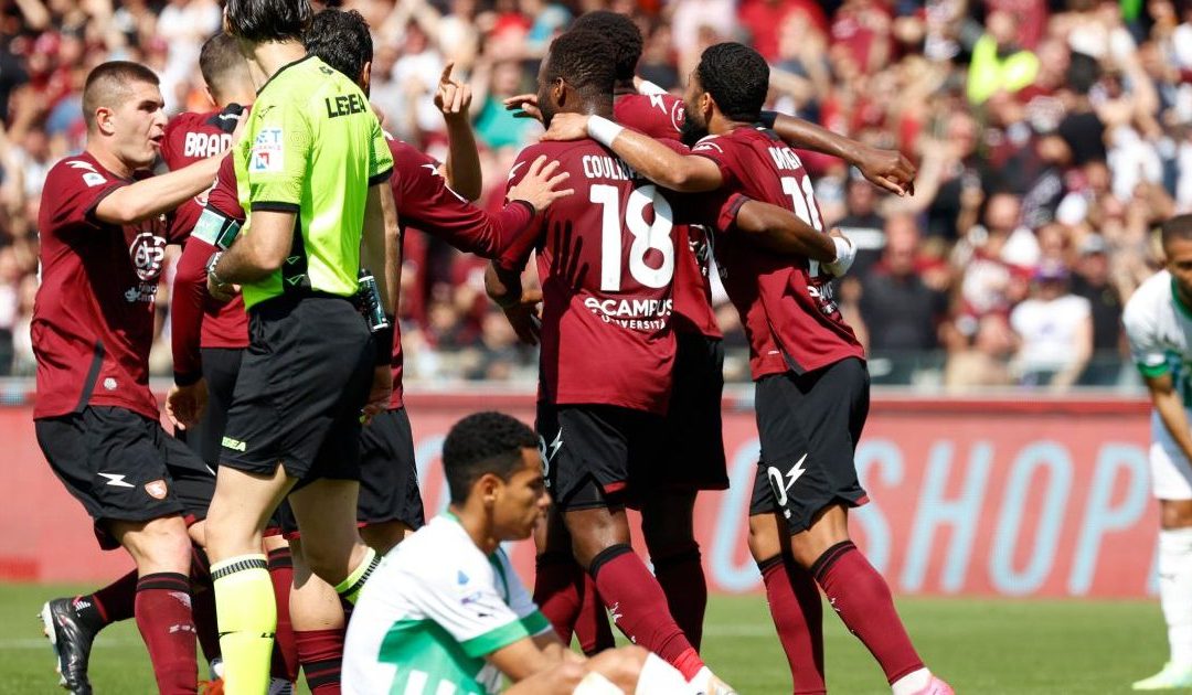 Serie A, tris della Salernitana al Sassuolo, salvezza più vicina