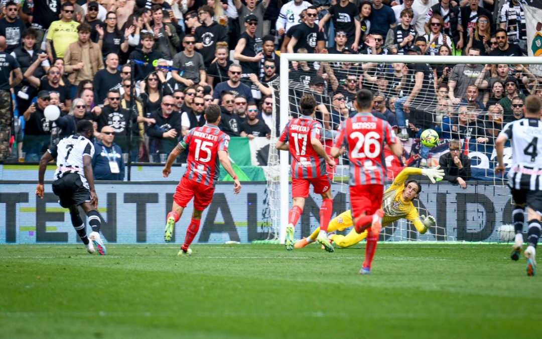 L’Udinese torna alla vittoria, 3-0 alla Cremonese