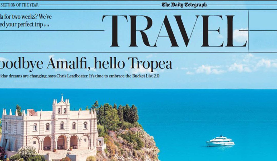 La copertina dell'inserto travel del Daily Telegrafh