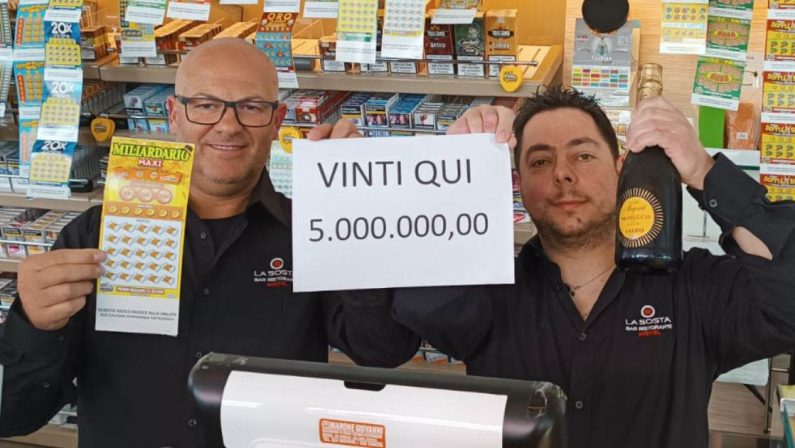 La fortuna bacia il Materano, vinti 5 milioni di euro al Gratta&Vinci