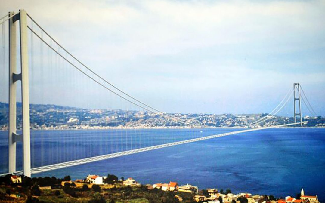 Un'immagine del progetto del Ponte sullo Stretto di Messina