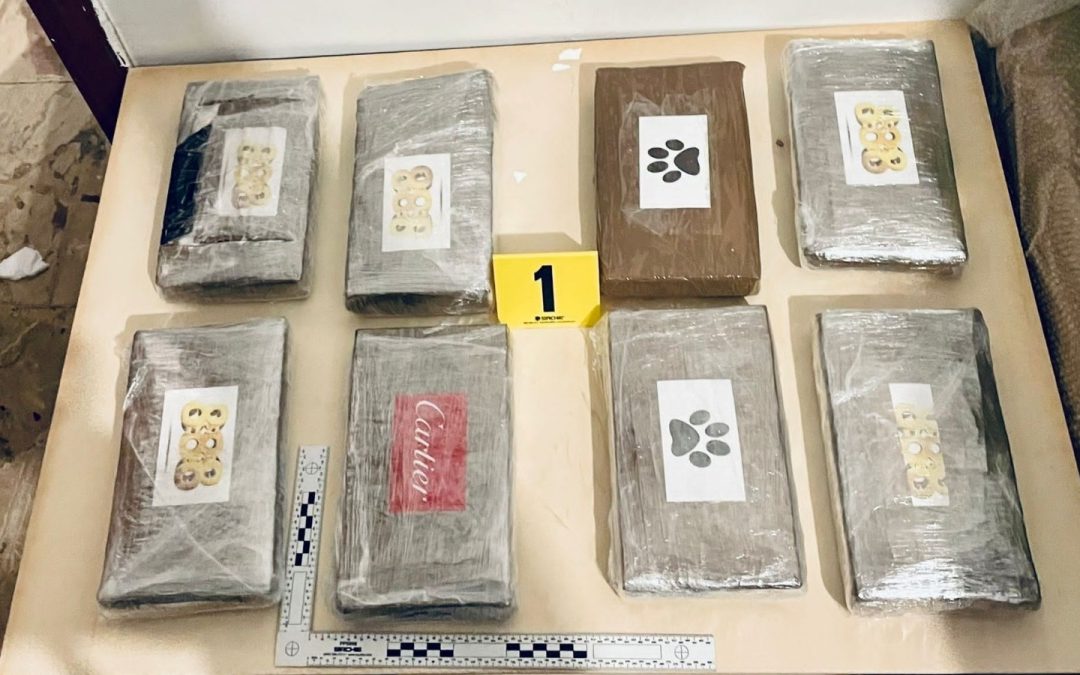La cocaina trovata all'interno del laboratorio
