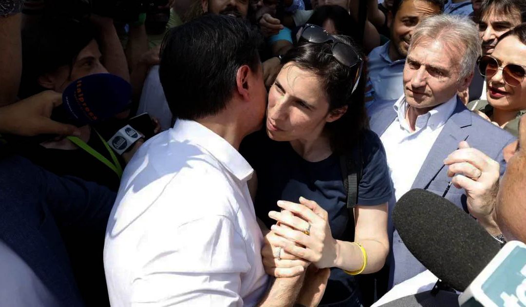 Giuseppe Conte e Elly Schlein
