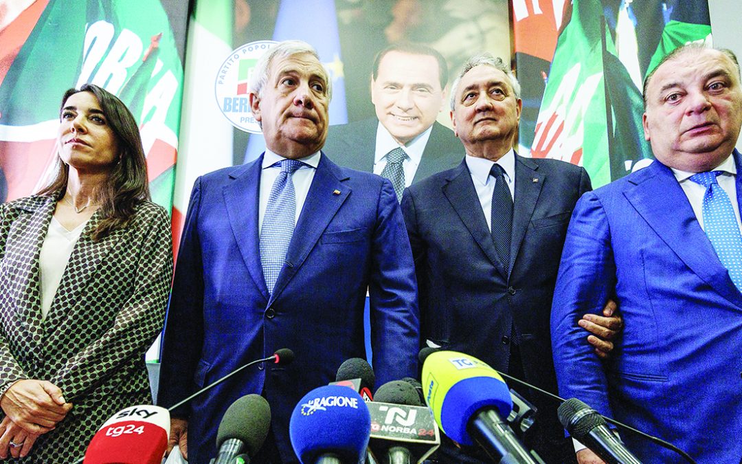 Da sinistra Ronzulli, Tajani, Barelli e Martusciello