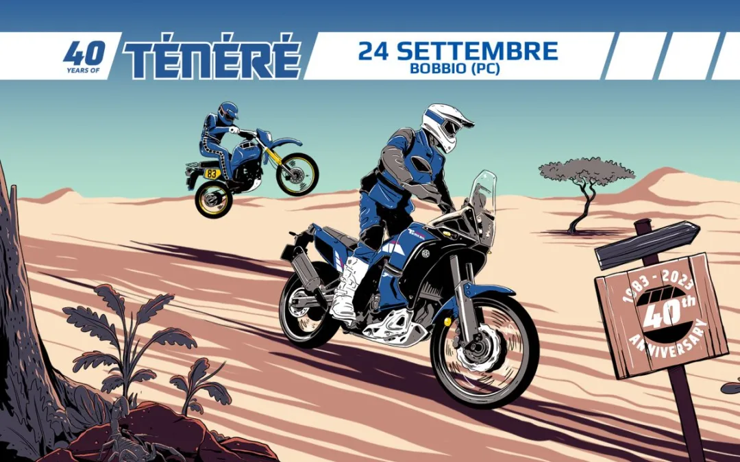 Il 24 settembre grande festa a Bobbio per i 40 anni di Yamaha Tènèrè
