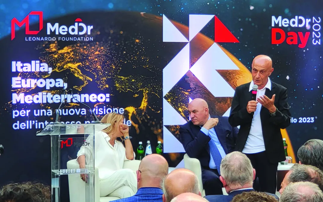 Monica Maggioni con Guido Crosetto e Marco Minniti