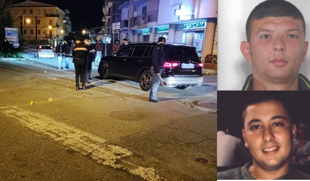 A sinistra, il luogo dell'omicidio. In alto a destra Claudio Paola; in basso a destra Antonio Monteleone