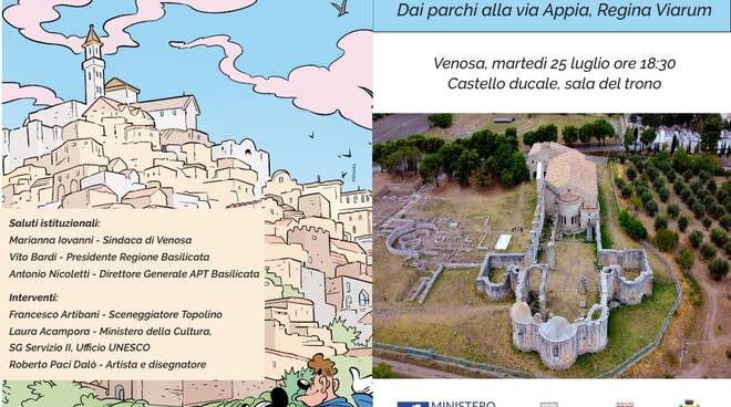 Topolino ritorna in Basilicata, tappa a Venosa per celebrare la Via Appia
