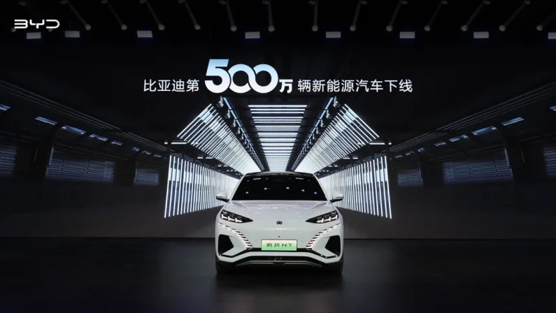 Byd ha prodotto il 5 milionesimo veicolo a nuova energia