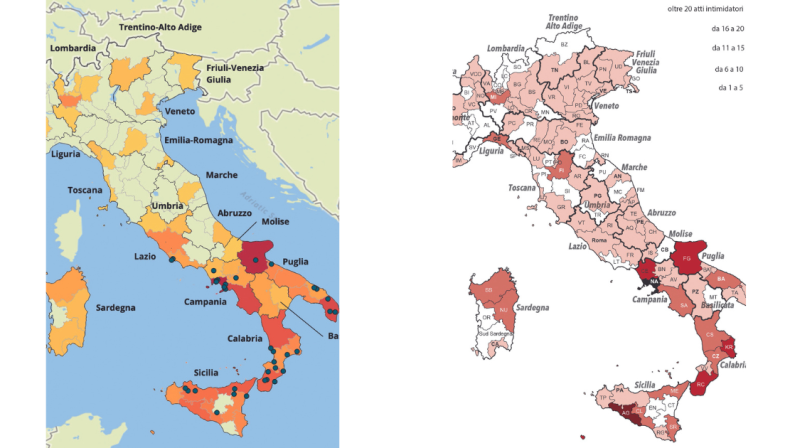 Intimidazioni agli amministratori, Calabria “stabile” e in controtendenza