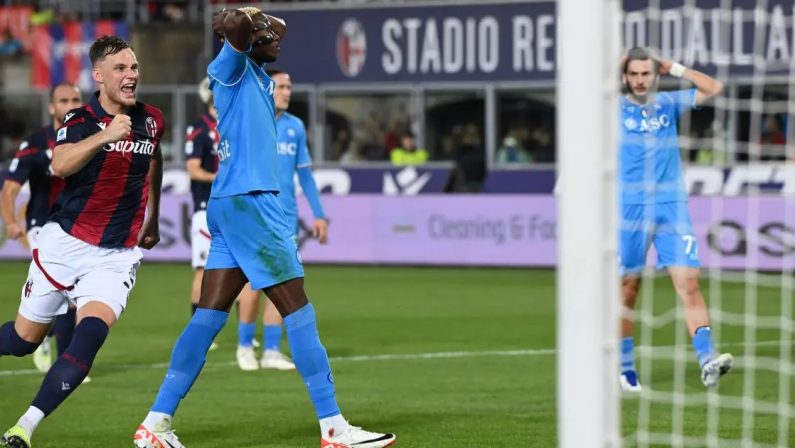 Serie A, Osimhen sbaglia il rigore, al Dall’Ara Bologna-Napoli 0-0