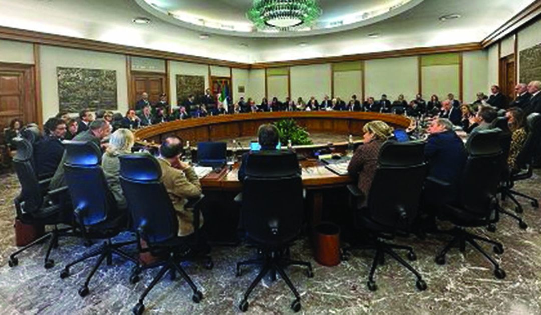 L’aula dove si riunisce il plenum del Consiglio superiore della Magistratura