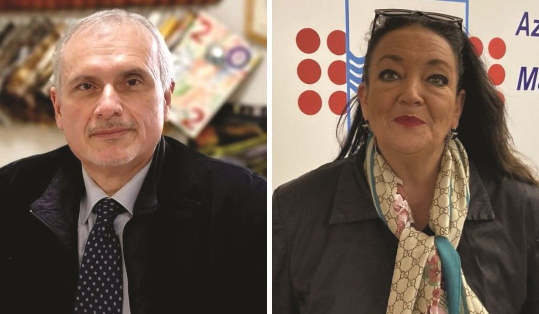 Serafino Rizzo della Cisl medici e la manager Sabrina Pulvirenti