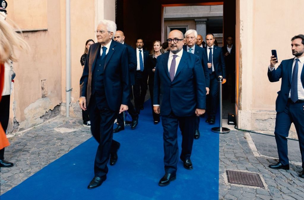 Inaugurato cantiere a Palazzo San Felice, Mattarella ringrazia Sangiuliano