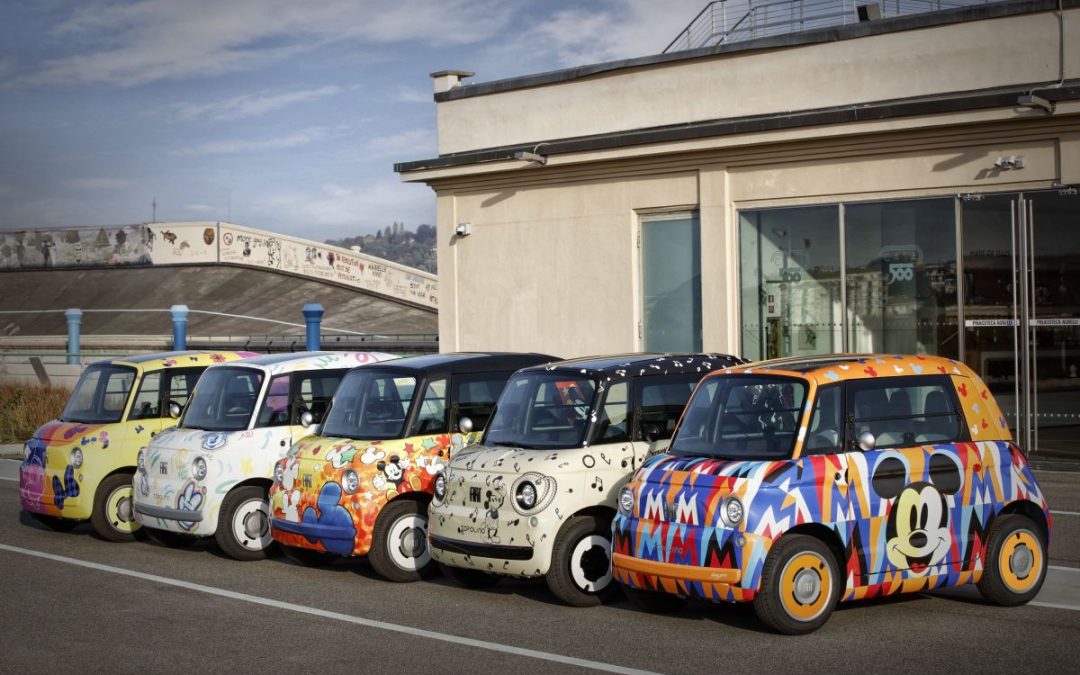Fiat dedica 5 versioni “uniche” della Topolino a Mickey Mouse