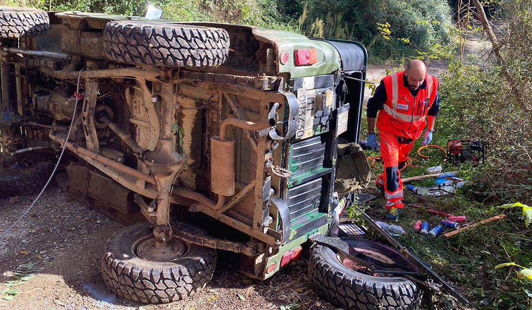 L'auto in cui viaggiava la vittima