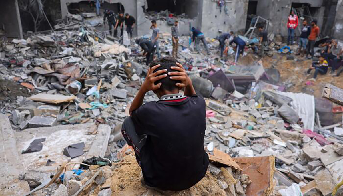 Macerie per il conflitto tra Israele e Hamas