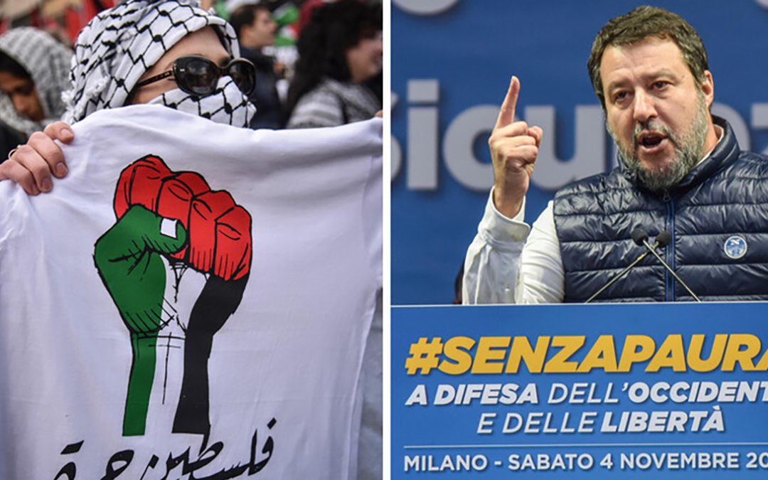 I pro Israele e i pro Palestina vicini e divisi a Milano