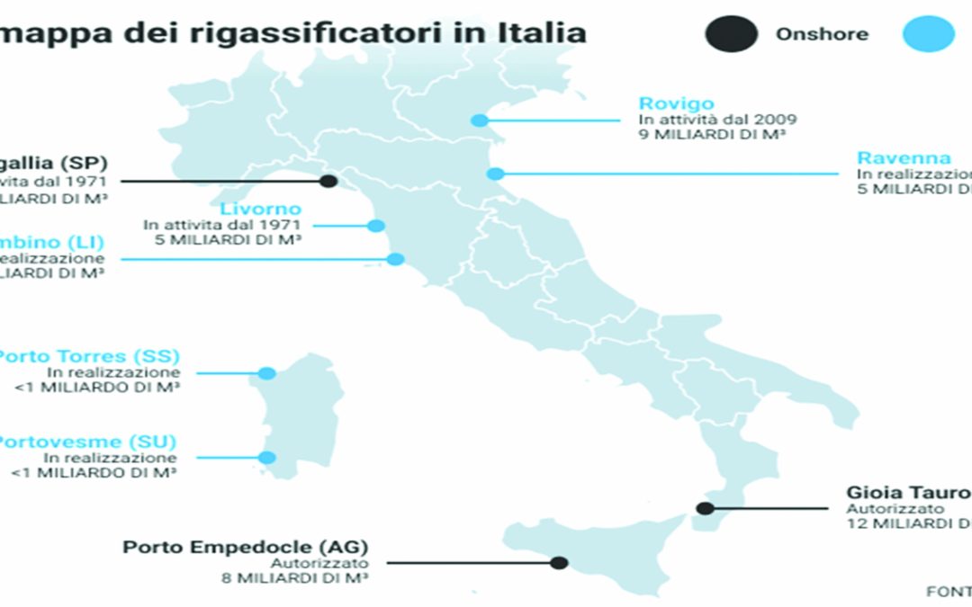 Gioia Tauro e Porto Empedocle, via libera ai rigassificatori