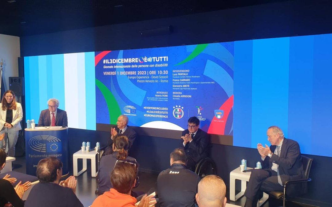 “Il 3 dicembre è di tutti”, Lnd-Cip-Dcps insieme per disabilità