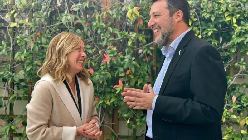 Colloquio Meloni-Salvini a Palazzo Chigi “Piena sintonia”