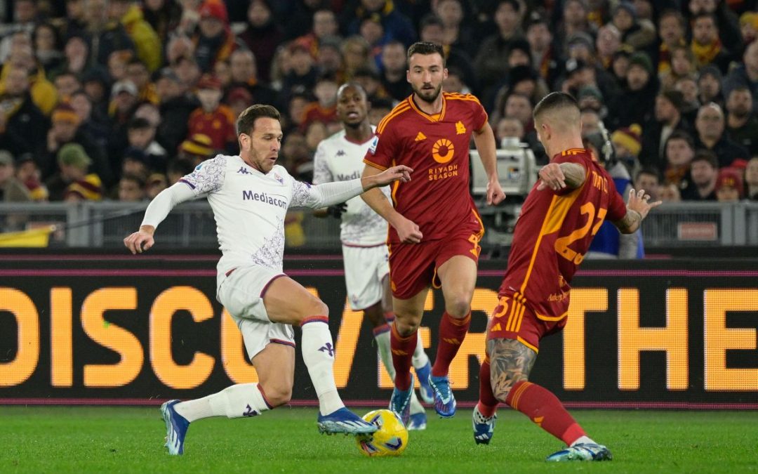 Roma-Fiorentina 1-1, Martinez Quarta risponde a Lukaku