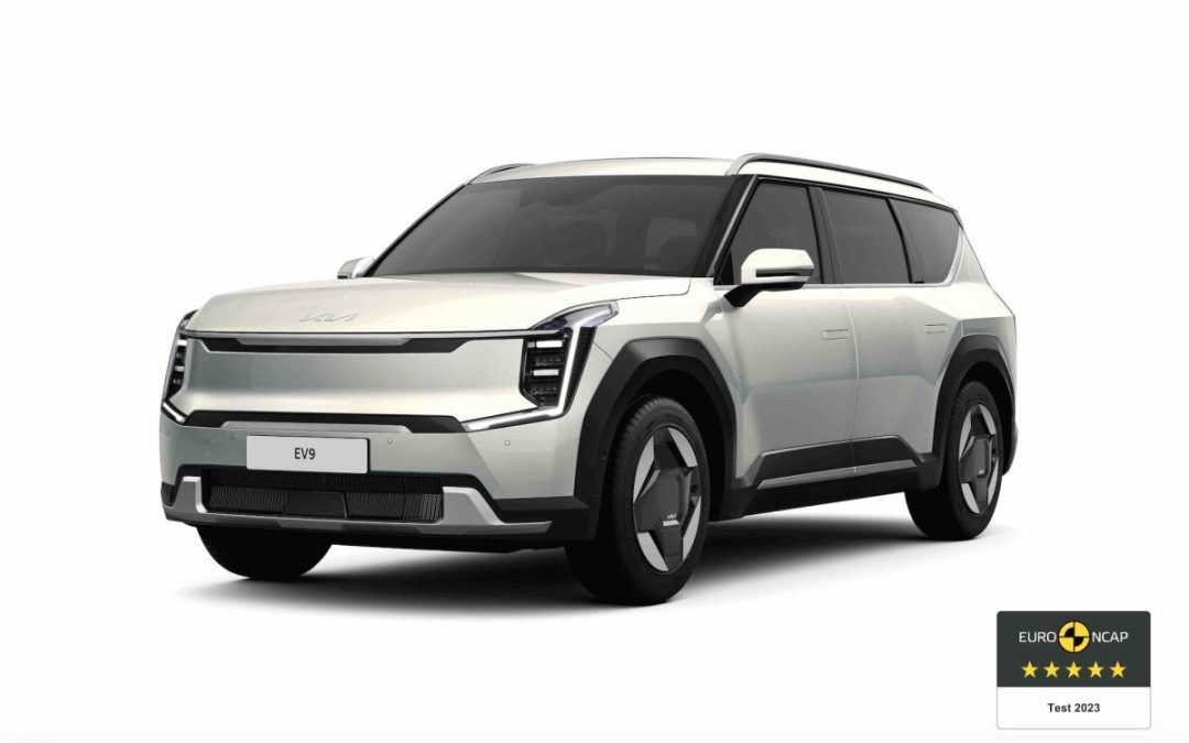 Kia EV9 premiata per la sicurezza con le cinque stelle Euro NCAP