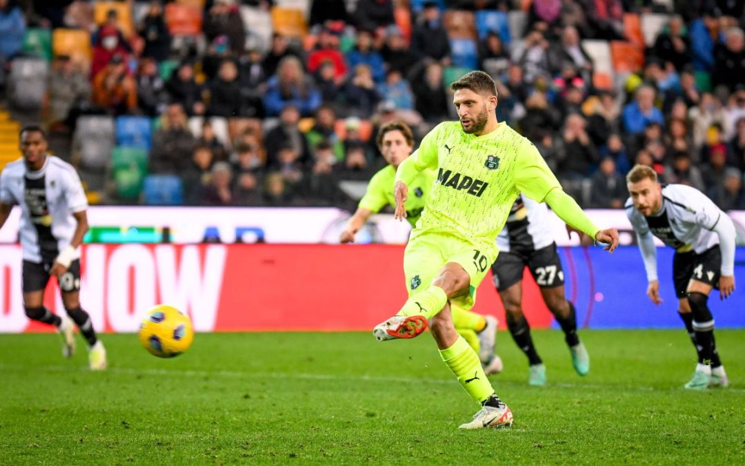 L’Udinese non sa più vincere, il Sassuolo rimonta con Berardi