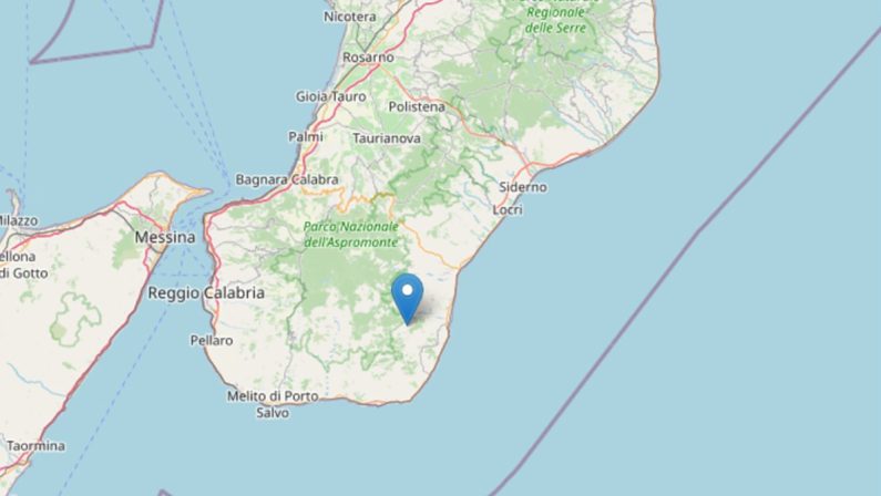 Scossa di terremoto a Samo (Reggio Calabria)