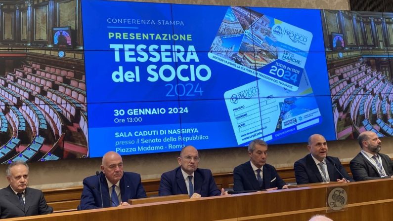 In Senato presentata tessera Socio Unpli 2024, sarà dedicata alle Marche