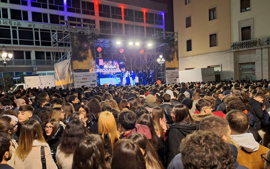 Il palco del concerto di Capodanno di Catanzaro