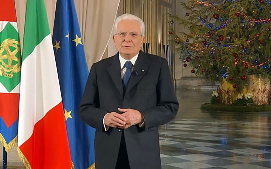 Mattarella durante il suo discorso di fine anno