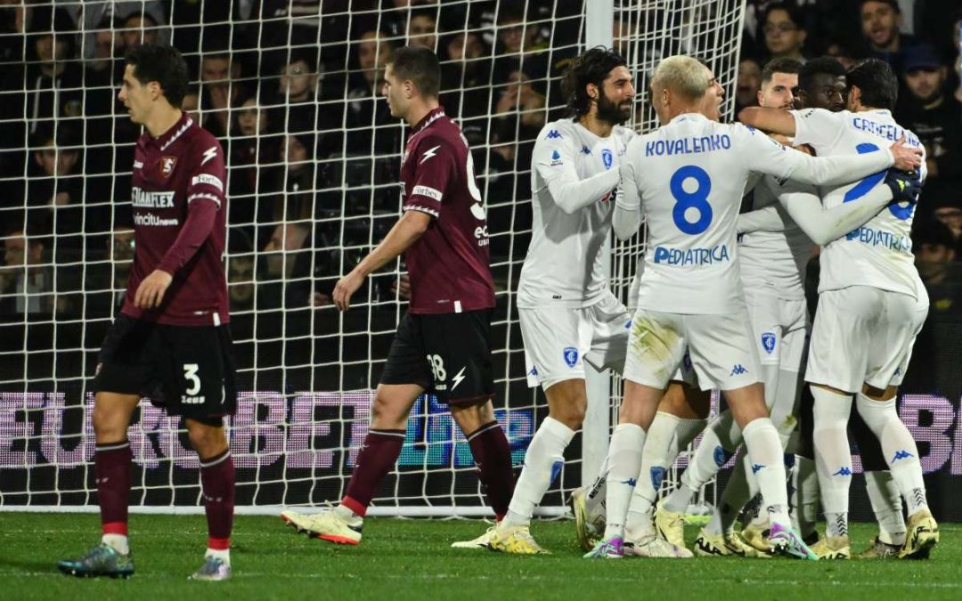 Empoli passa 3-1 a Salerno, vittoria da ex per Nicola