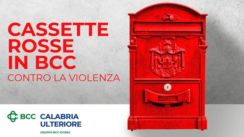 Dalla Bcc della Calabria Ulteriore cassette rosse contro la violenza sulle donne