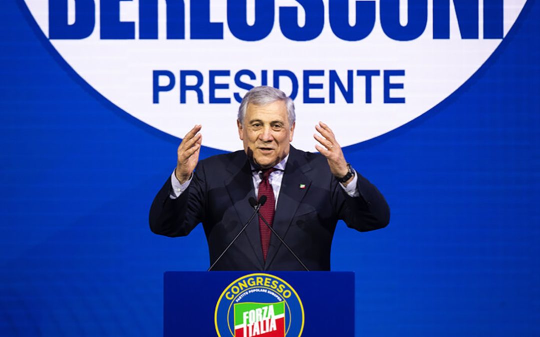 Antonio Tajani eletto segtretario di Forza Italia ieri al congresso
