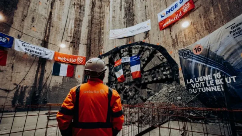 Webuild, finiti scavi tunnel lotto 2 linea 16 del Grand Paris Express