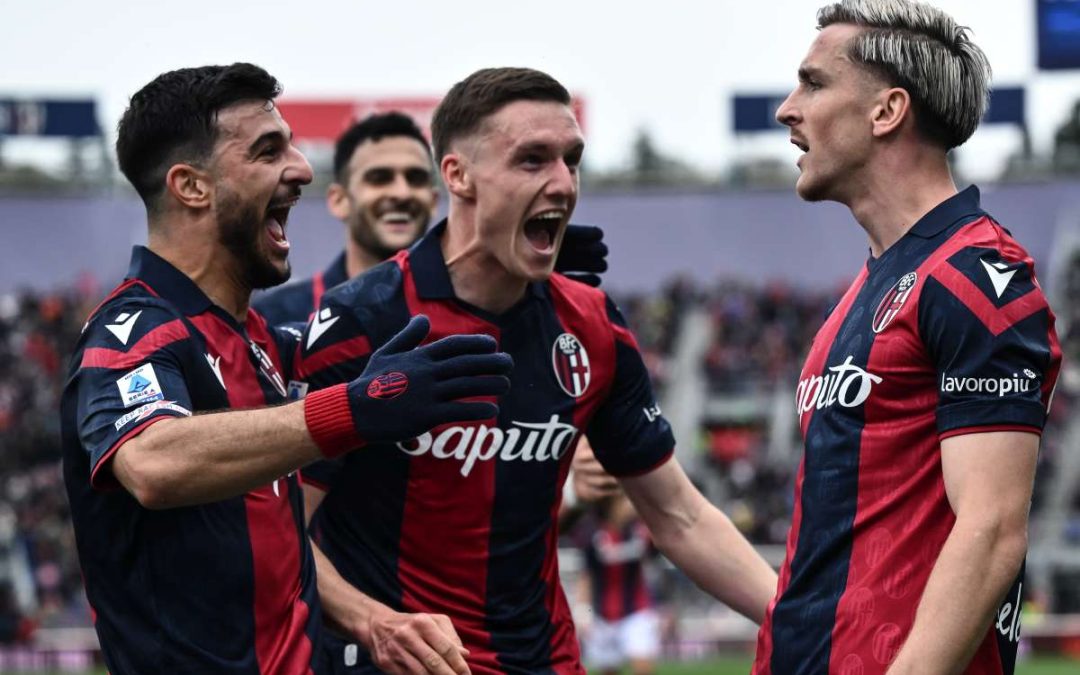 Bologna-Salernitana 3-0, rossoblù a -2 dalla Juventus