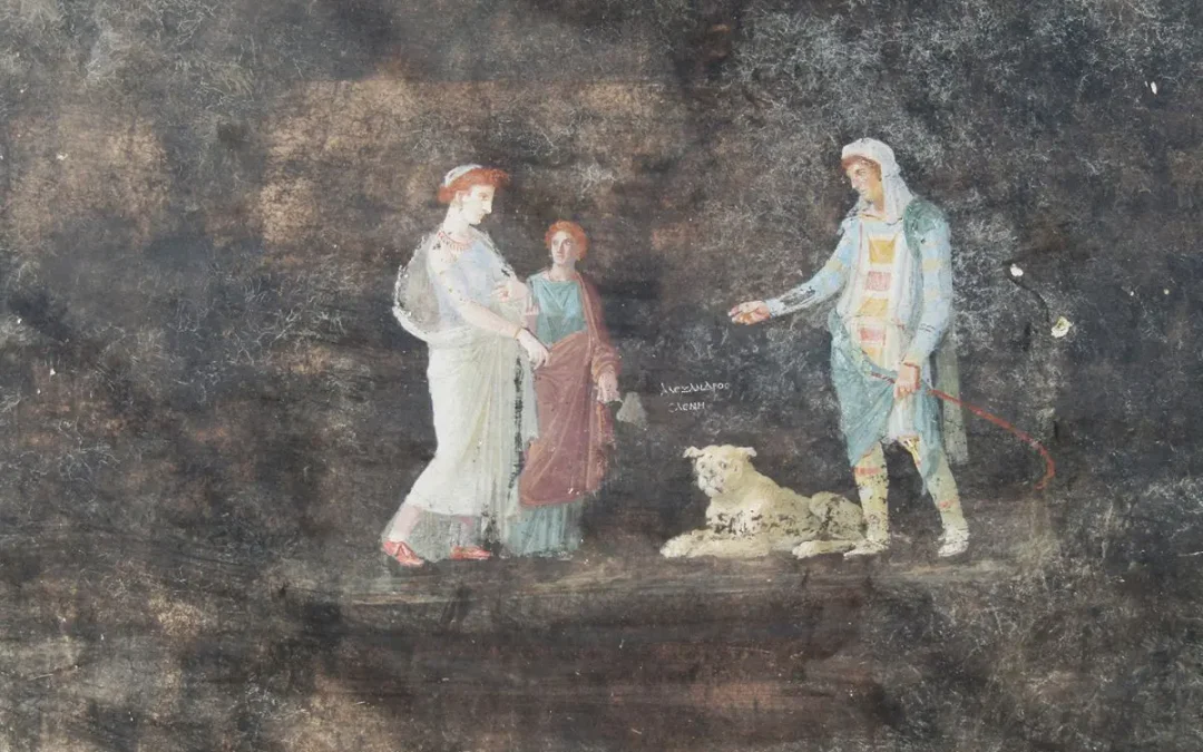 A Pompei emerge salone decorato ispirato alla guerra di Troia