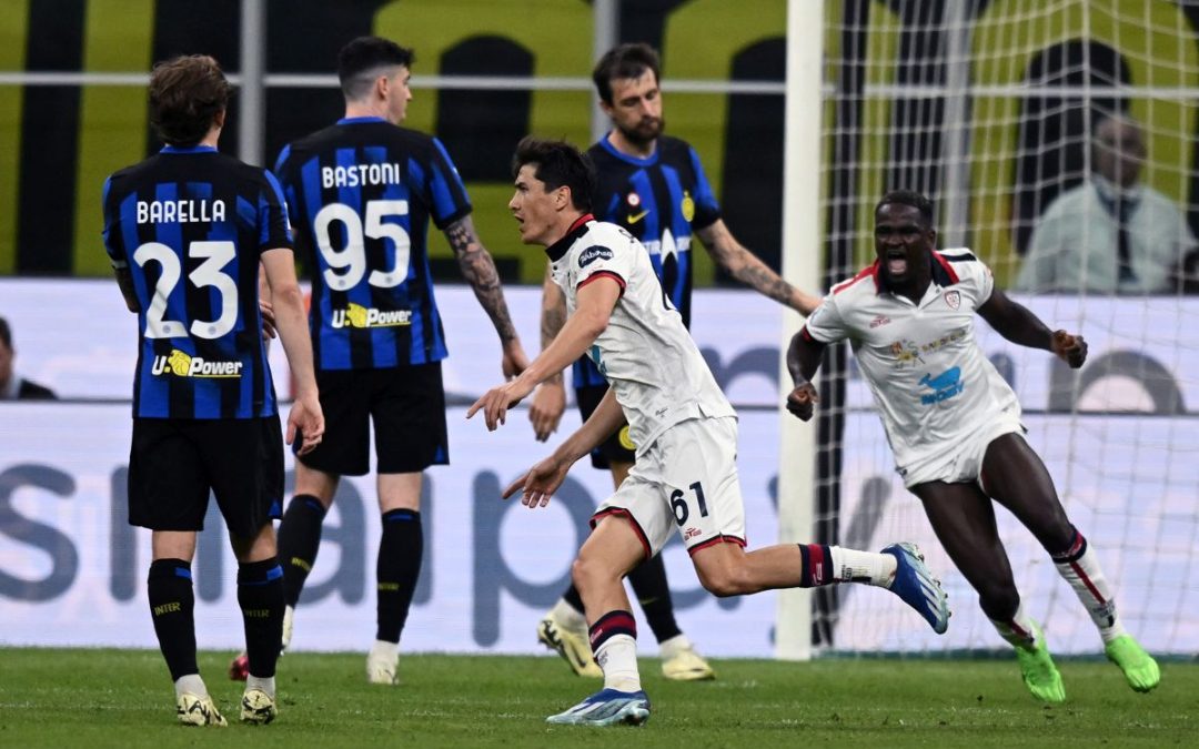 Il Cagliari non si arrende e ferma l’Inter sul 2-2