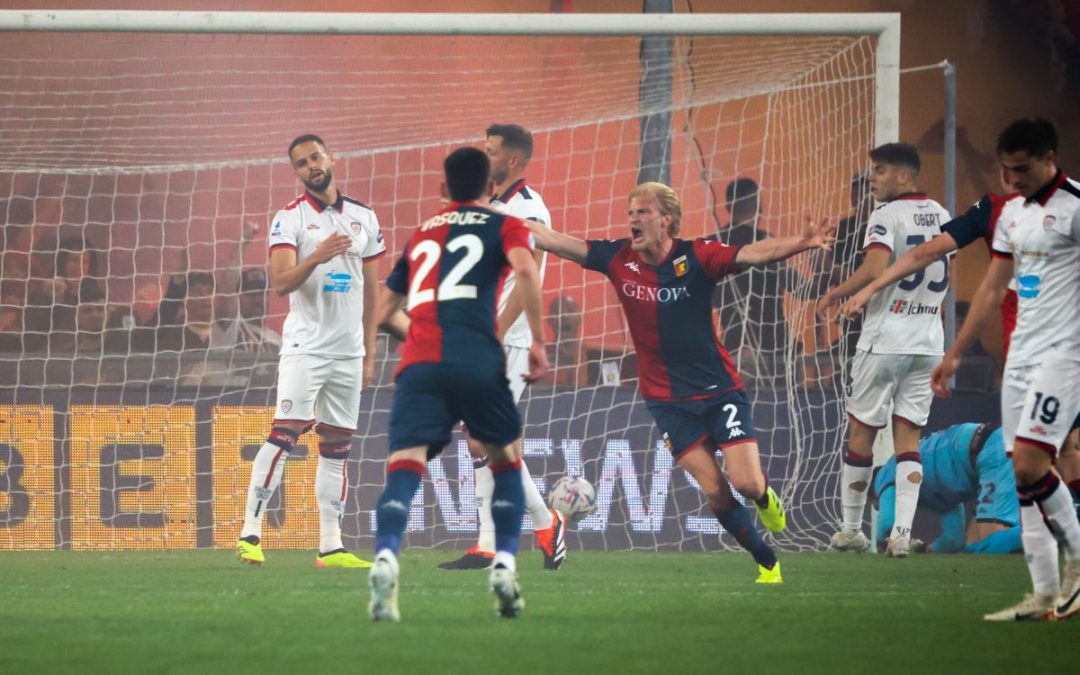 Il posticipo va al Genoa, Cagliari battuto 3-0