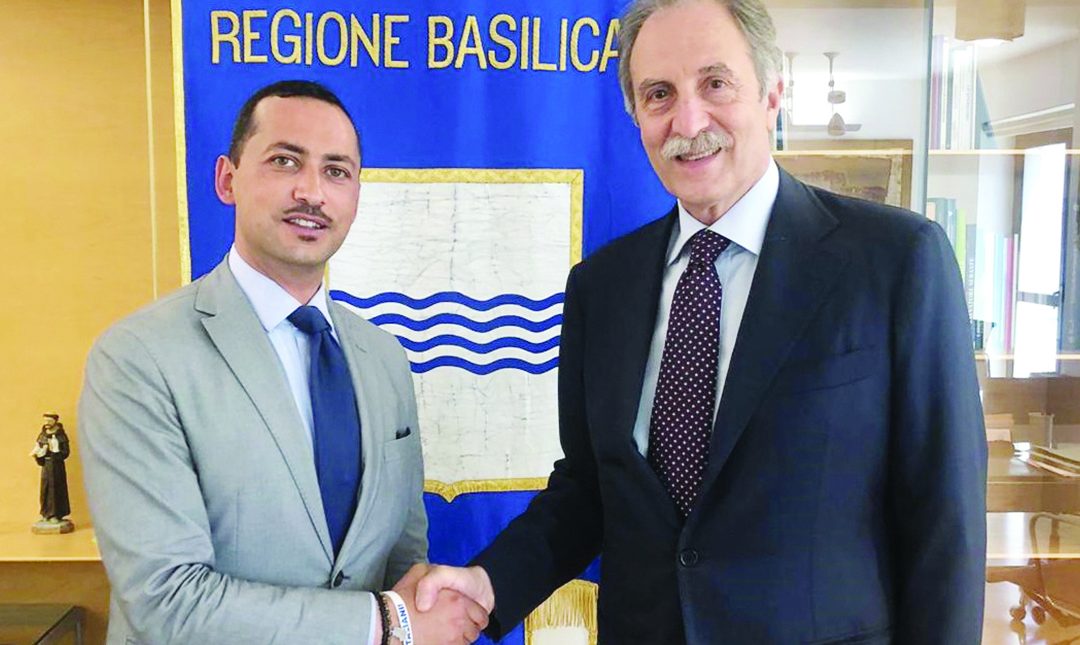 Il sindaco uscente di Potenza Mario Guarente col confermato presidente della Regione Basilicata Vito Bardi