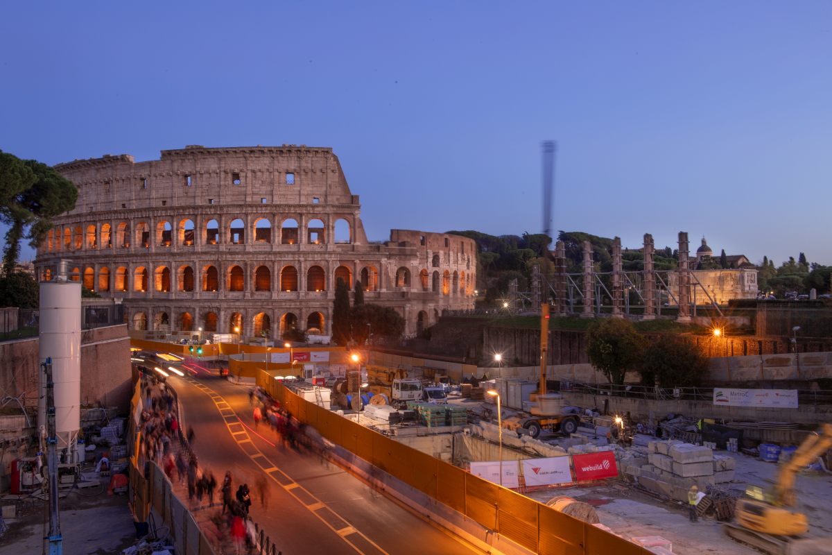 Metro C Roma, sindaco New York visita stazione Colosseo-Fori Imperiali