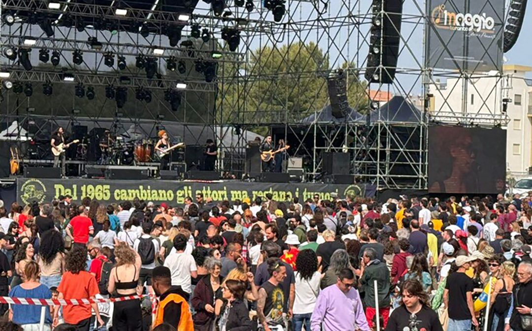 Il palco del concertone del Primo maggio di Taranto