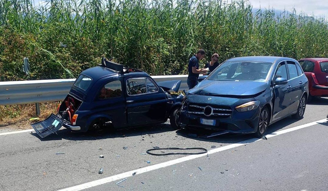 Il luogo dell'incidente e le auto coinvolte